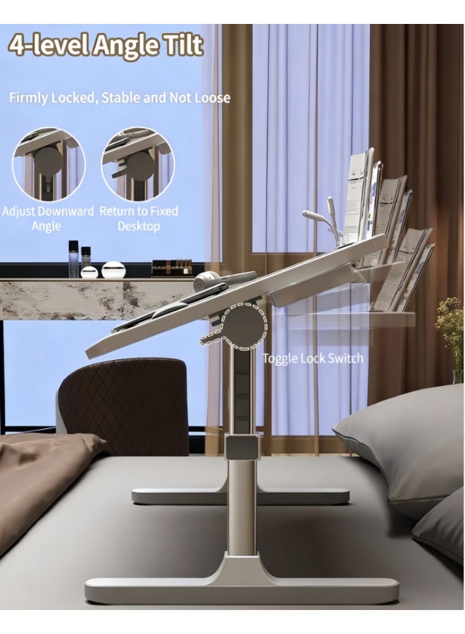 Laptop Tray, 60*40cm Table Lap For Bed, Multi-Purpose Premium Lap Desk, Height Angle Adjustable, With Drawer, Tablet Slot, For Eating, Working, Writing, Gaming, Drawing (XJC-002) - Image 4